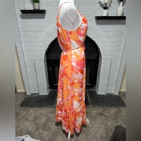 NICOLE MILLER NEW YORK Floral Print Maxi Dress Size Medium Floral Barbie Hawaii. - Picture 2 of 3